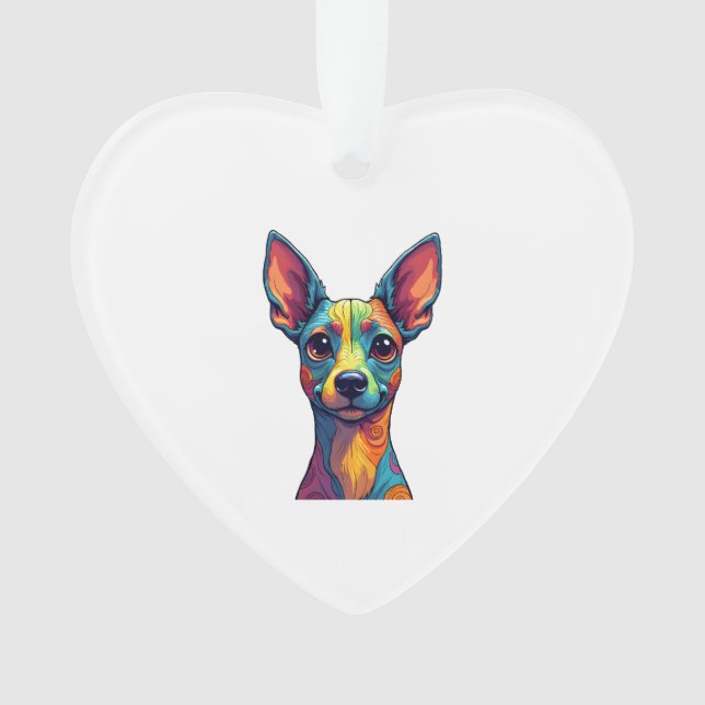 Chihuahua  Abstract Painting  Colour  Cute Dog (5) Ornament (Front)