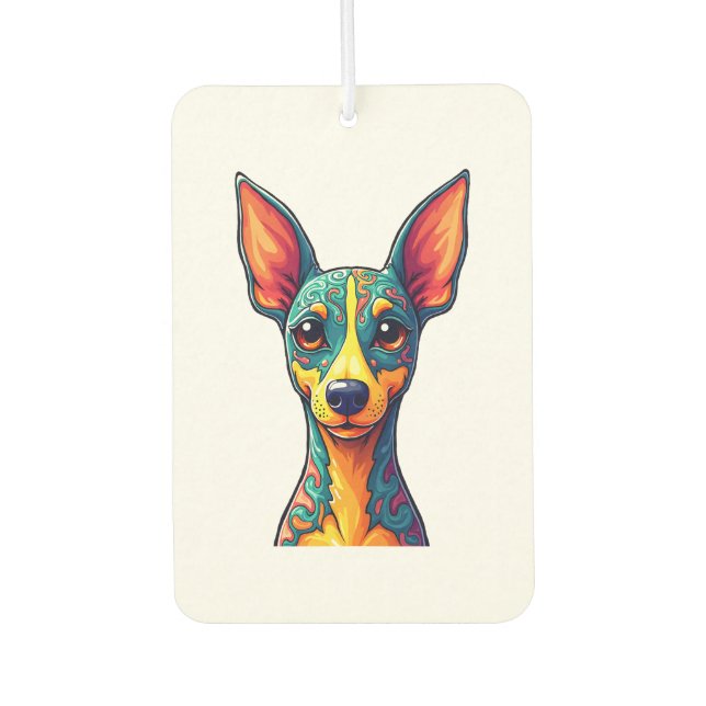 Chihuahua  Abstract Painting  Colour  Cute Dog (6) Car Air Freshener (Front)
