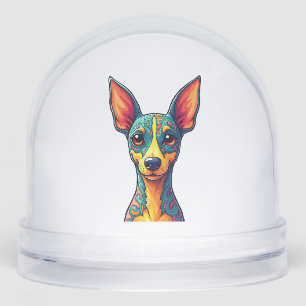 Chihuahua  Abstract Painting  Colour  Cute Dog (6) Snowglobe