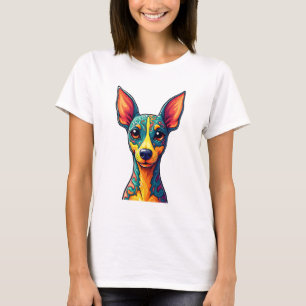 Chihuahua Abstract Painting Colour Cute Dog (6) T-Shirt