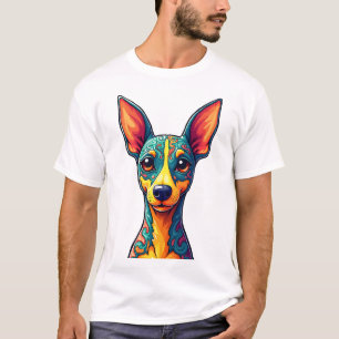 Chihuahua  Abstract Painting  Colour  Cute Dog (6) T-Shirt