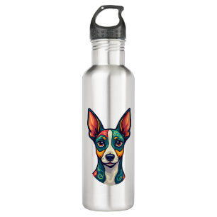 Chihuahua  Abstract Painting  Colour  Cute Dog (7) 710 Ml Water Bottle