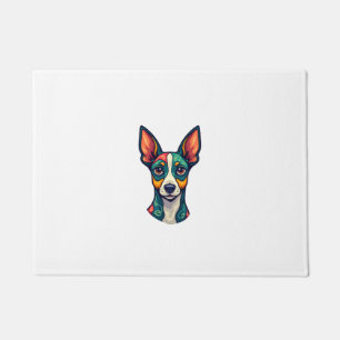 Chihuahua Abstract Painting Colour Cute Dog (7) Doormat