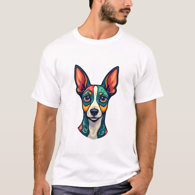 Chihuahua  Abstract Painting  Colour  Cute Dog (7) T-Shirt (Front)
