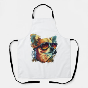 Chihuahua Abstract Painting Colour Cute Dog Apron