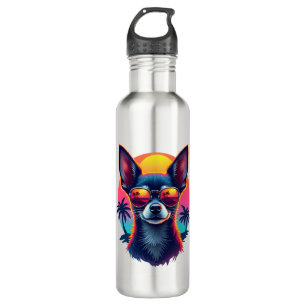 Chihuahua Abstract Painting Colour Cute Dog Cop 710 Ml Water Bottle