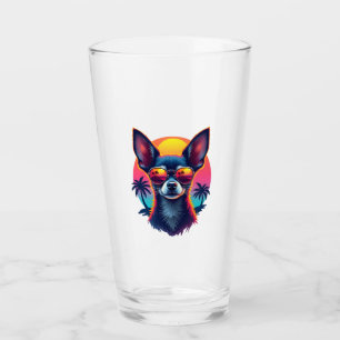 Chihuahua  Abstract Painting  Colour  Cute Dog Cop Glass
