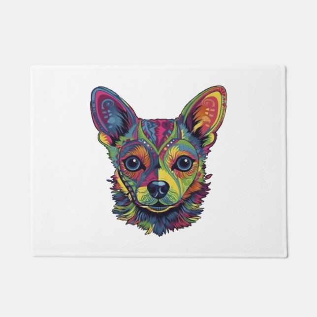 Chihuahua  Abstract Painting  Colour  Cute Dog     Doormat (Front)