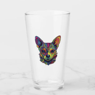 Chihuahua  Abstract Painting  Colour  Cute Dog     Glass