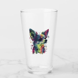 Chihuahua  Abstract Painting  Colour  Cute Dog  Glass