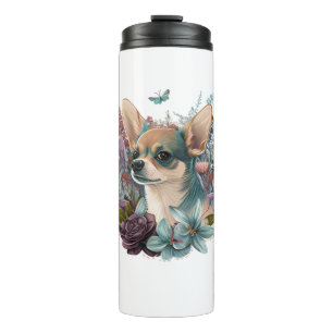 Chihuahua Abstract Painting Colour Cute Dog Thermal Tumbler