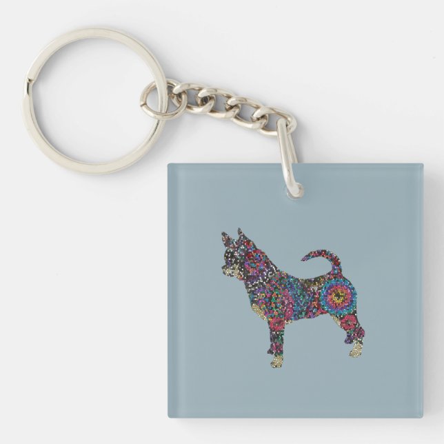 Chihuahua Acrylic Keychain (Front)