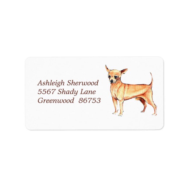 Chihuahua Address Label (Front)