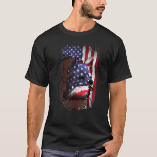 Chihuahua American Flag Dog   4th Of July T-Shirt