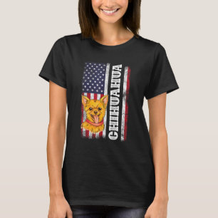 Chihuahua American Flag Pup Puppy Pet Dog Dog Ow T-Shirt