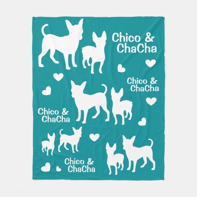 Chihuahua and Chorkie Fleece Blanket (Front)