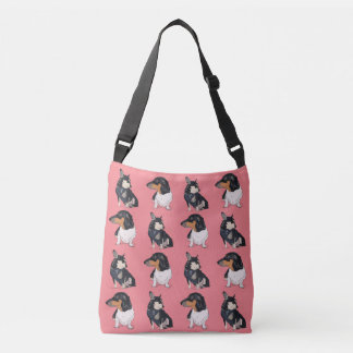Chihuahua and Dachshund Cross Body/Peanut, Boogie Crossbody Bag