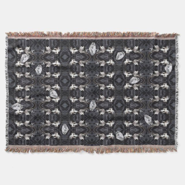 Chihuahua and Diamonds Throw Blanket (Front)