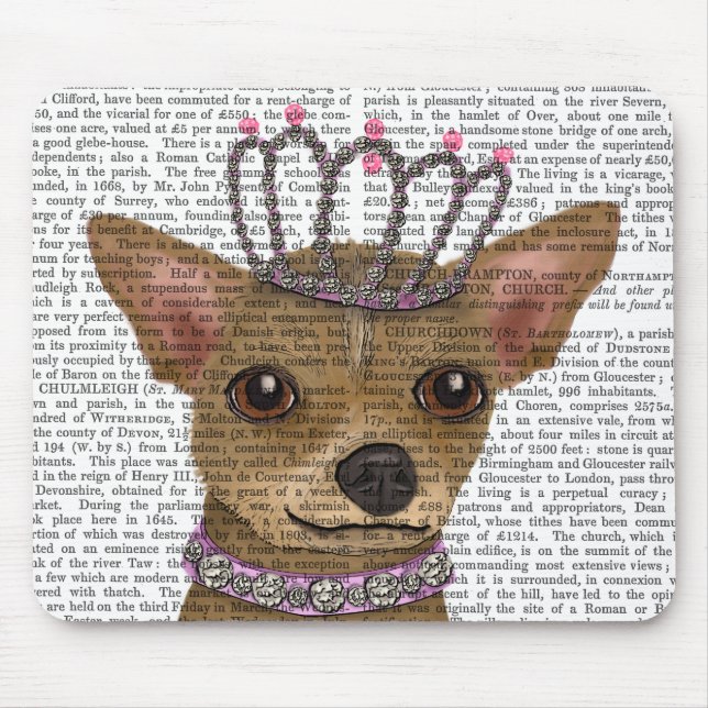 Chihuahua And Tiara Mouse Mat (Front)