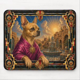 Chihuahua, Art Deco Dog Mouse Mat