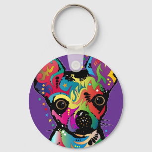 Chihuahua Art Key Ring