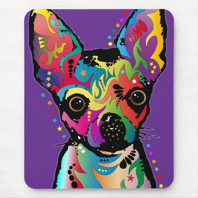 Chihuahua Art Mouse Mat (Front)