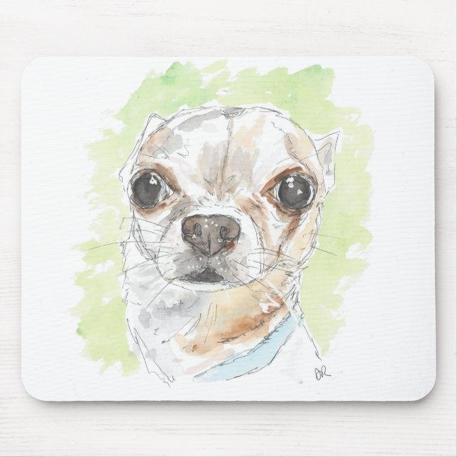 Chihuahua art mouse mat. mouse mat (Front)