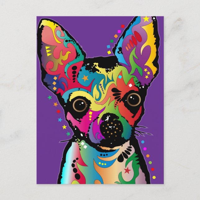 Chihuahua Art Postcard (Front)