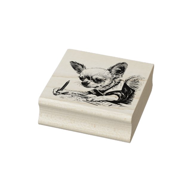 Chihuahua Artist No. 2 Rubber Stamp (Stamp)