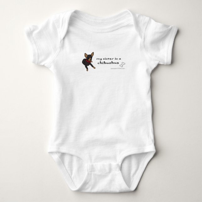 chihuahua baby bodysuit (Front)