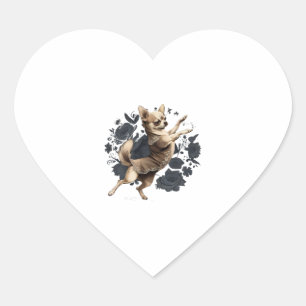 Chihuahua Ballerina Ballet Dance Dancing Heart Sticker