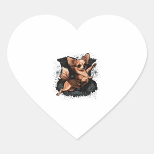 Chihuahua Ballerina Ballet Dance Dancing Heart Sticker