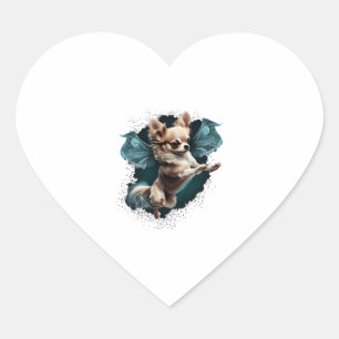 Chihuahua Ballerina Ballet Dance Dancing Heart Sticker