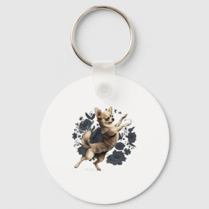Chihuahua Ballerina Ballet Dance Dancing Key Ring