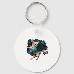 Chihuahua Ballerina Ballet Dance Dancing Key Ring