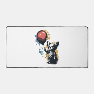 Chihuahua Balloon Cute Dog Chiwawa Funny Desk Mat