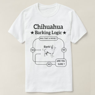 Chihuahua Barking Logic Funny Dog Puppy Sarcastic T-Shirt