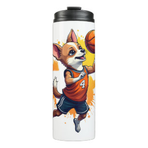 Chihuahua  Basketball  Player  Sport  Dunk  Copy Thermal Tumbler