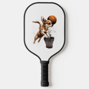 Chihuahua Basketball Player Sport Dunk Pickleball Paddle