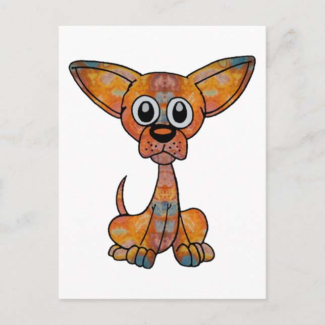 Chihuahua Batik Postcard (Front)