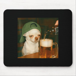 Chihuahua Beer Funny Meme Dog Reaction Humor Dog M Mouse Mat