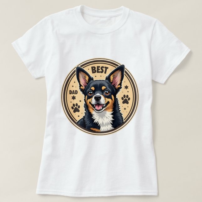 Chihuahua 'Best Chihuahua Dad' T-Shirt (Design Front)