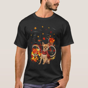 Chihuahua Bike Autumn Dog Leaf Fall Fall Y'all T-Shirt