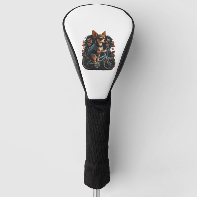 Chihuahua  Bike  Bicycle  Dog  Cycling  Golf Head Cover (Front)