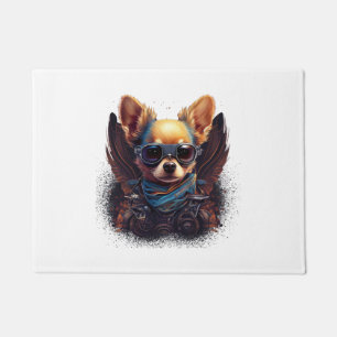 Chihuahua  Biker  Motorcyle  Riding  Dog  Dad    Doormat