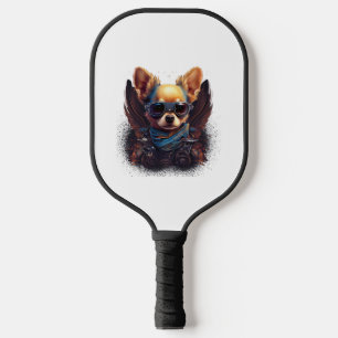 Chihuahua  Biker  Motorcyle  Riding  Dog  Dad    Pickleball Paddle