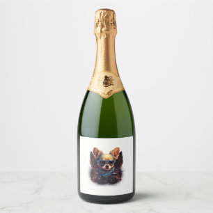 Chihuahua  Biker  Motorcyle  Riding  Dog  Dad    Sparkling Wine Label