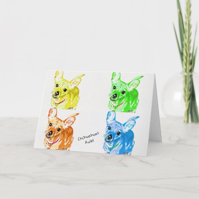 Chihuahua Birthday Card (Front)