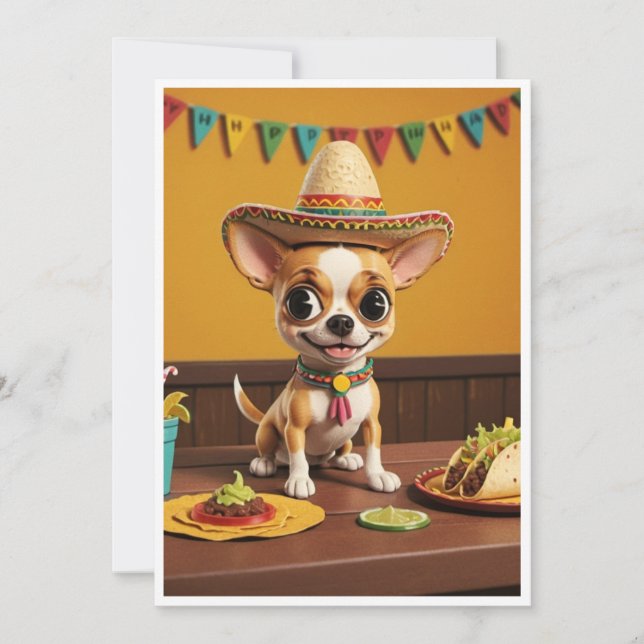 Chihuahua Birthday Card (Front)