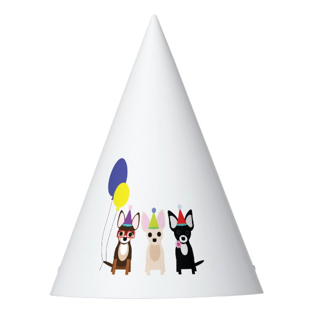 Chihuahua Birthday Party Hat (Front)